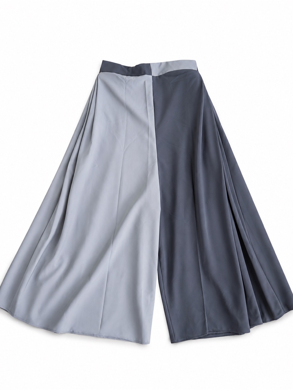 NEW Two-Tone Wide Leg Palazzo Pants in Light and Dark Gray